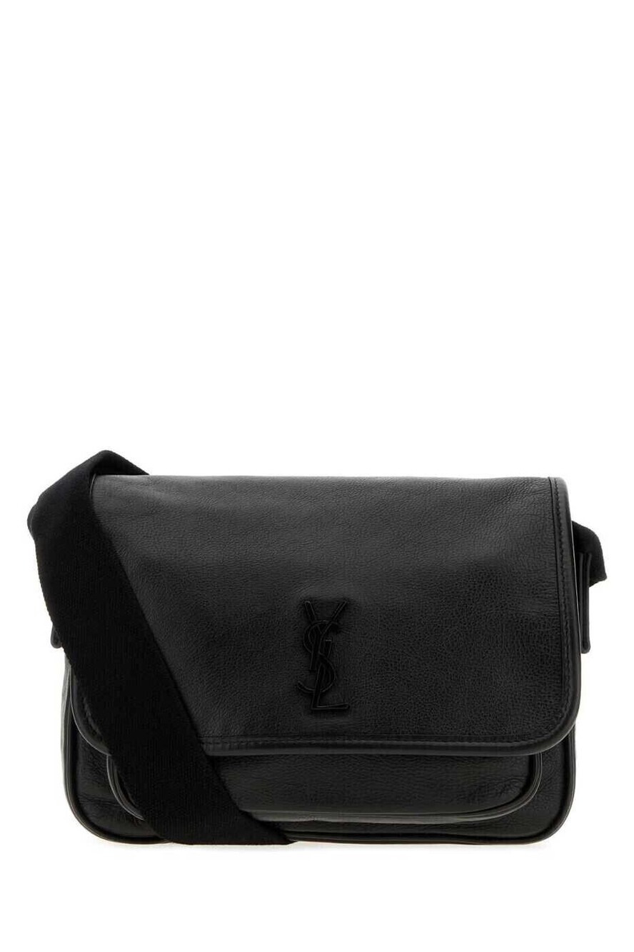 Saint Laurent Le Monogramme Leather Crossbody Bag Black